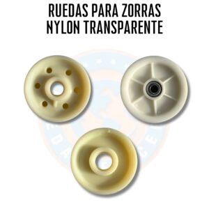 Ruedas para Zorras de Nylon Transparente